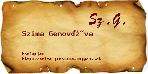 Szima Genovéva névjegykártya